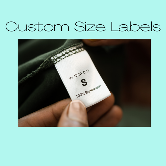 Custom Size labels - Size Only Paper Love Card
