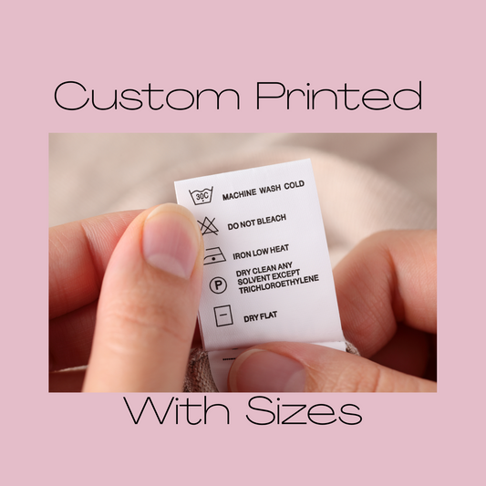Custom printed labels - All Colours - (WITH SIZES) Paper Love Card