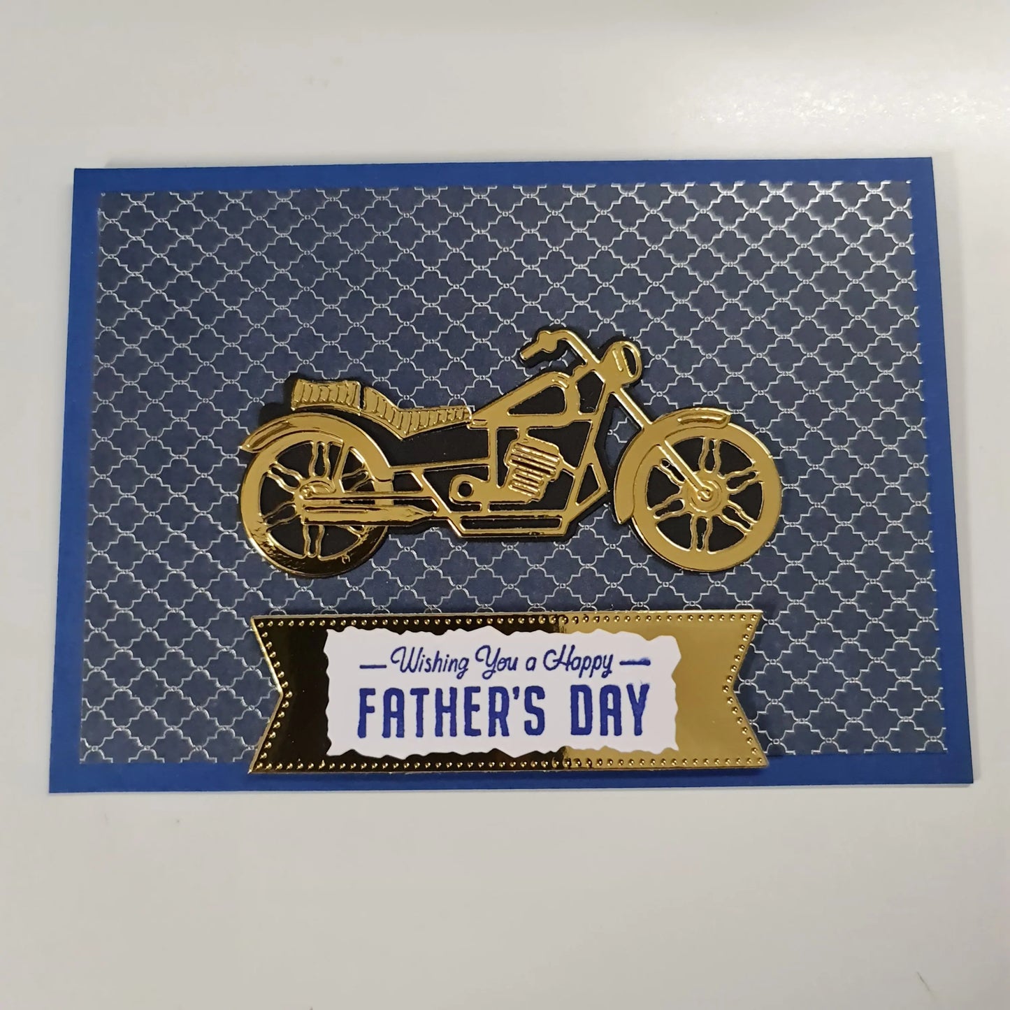 Gold Motorbike Father's Day Cards Paper Love Cards