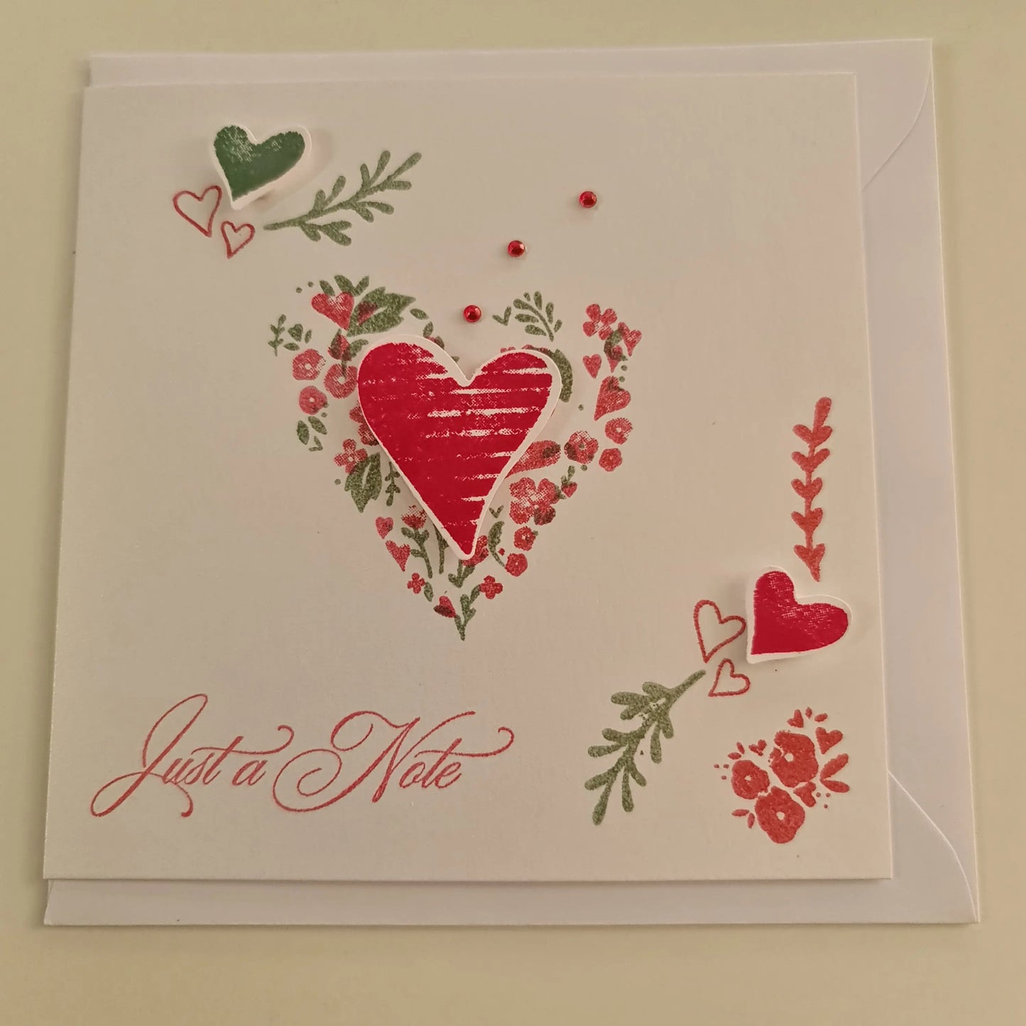Just a Note - Hearts Card Paper Love Cards