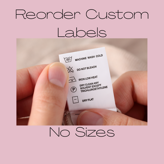 REPRINT - Custom printed labels - All Colours (NO SIZES) Paper Love Card
