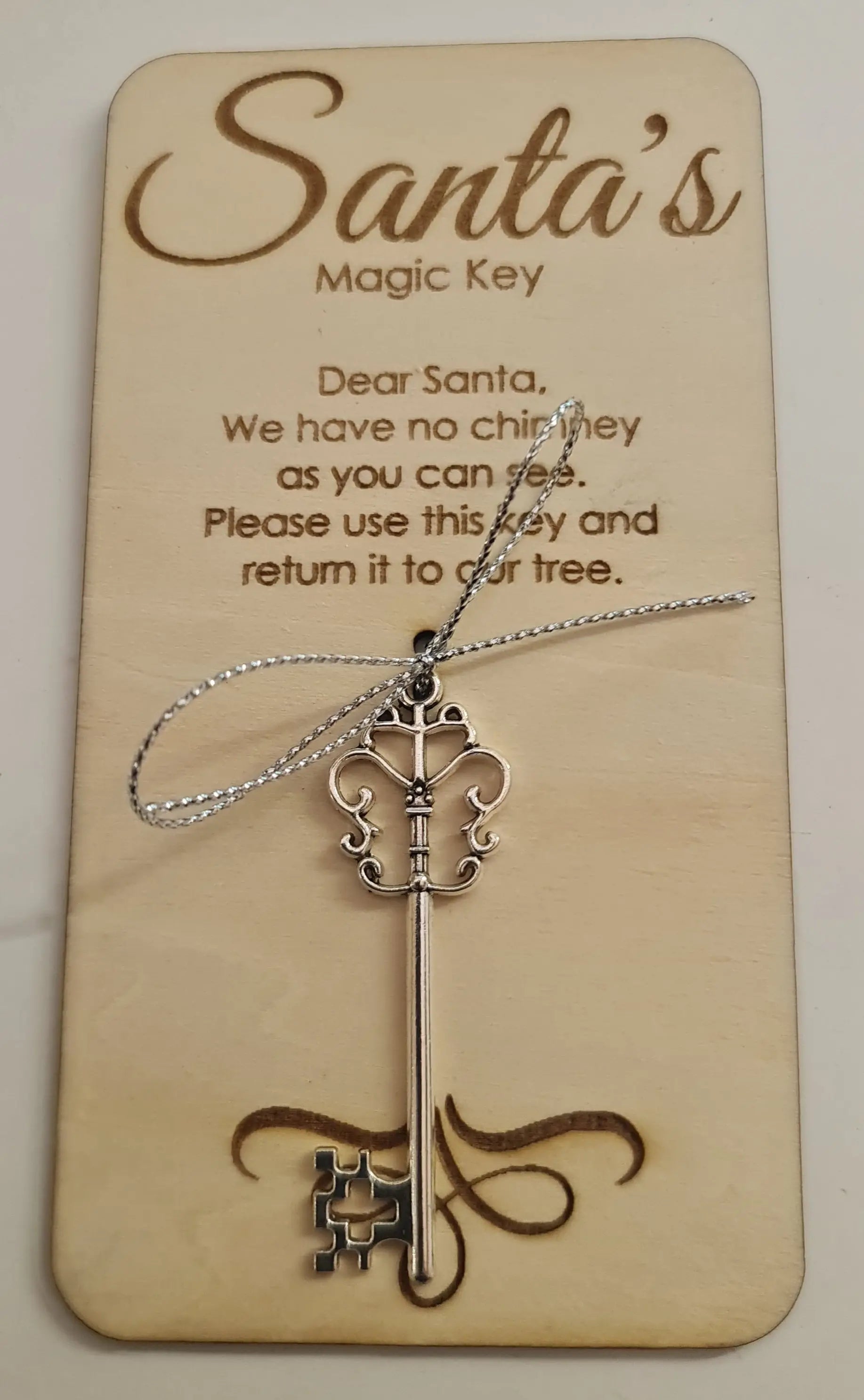 Santa's Magic Key - with engraved message & key - Paper Love Card