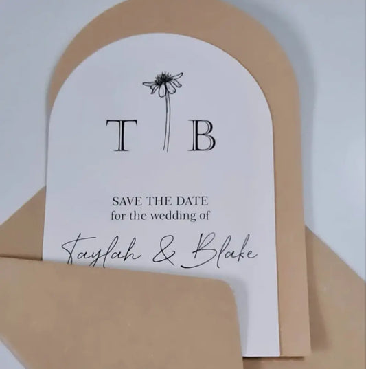 Save the Date Invitation with envelope - Printed - Paper Love Card