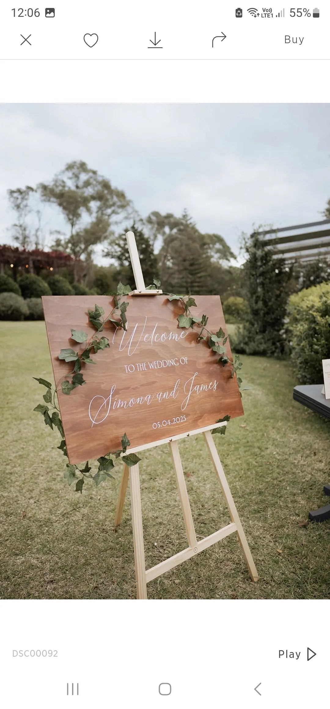 Wedding & Event Signage - Acrylic Boards  ~ Timber Boards - Paper Love Card