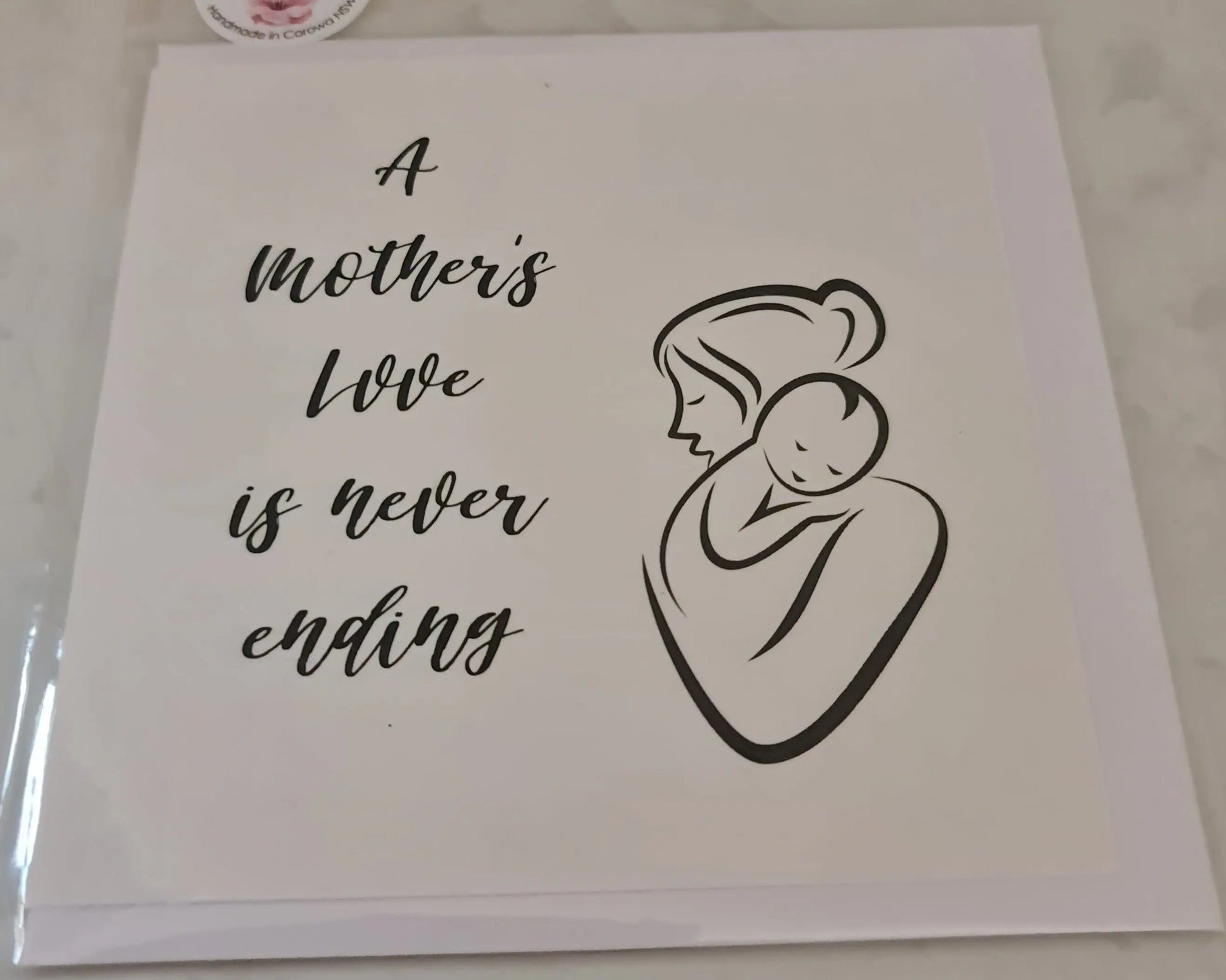 A Mother's Love is Never Ending Paper Love Cards