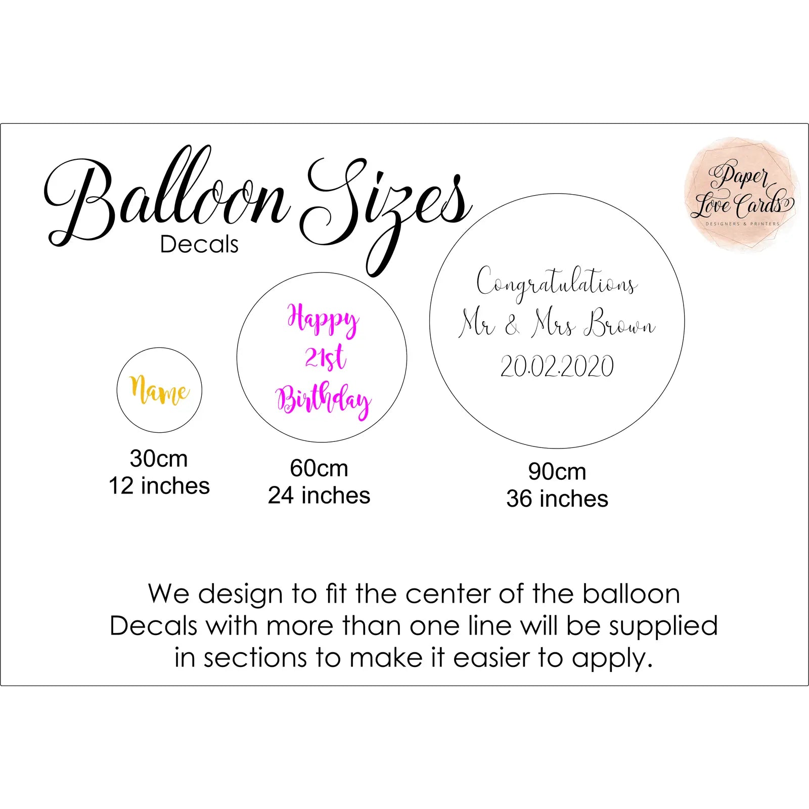 Balloon Signage Paper Love Card