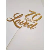 Cake Topper - Glitter or Metallic - Custom Order Paper Love Card