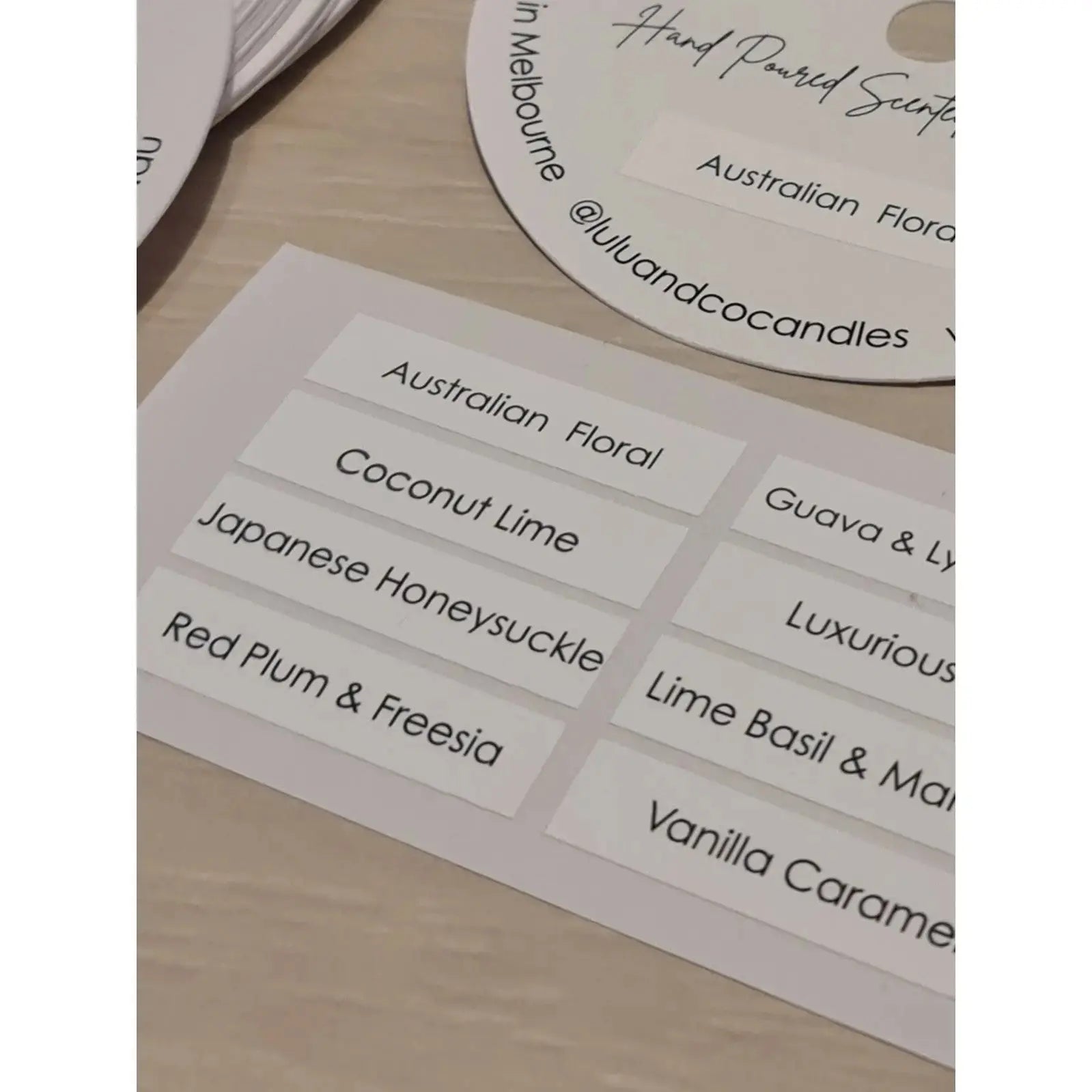 Candle Fragrance Sticker Paper Love Card