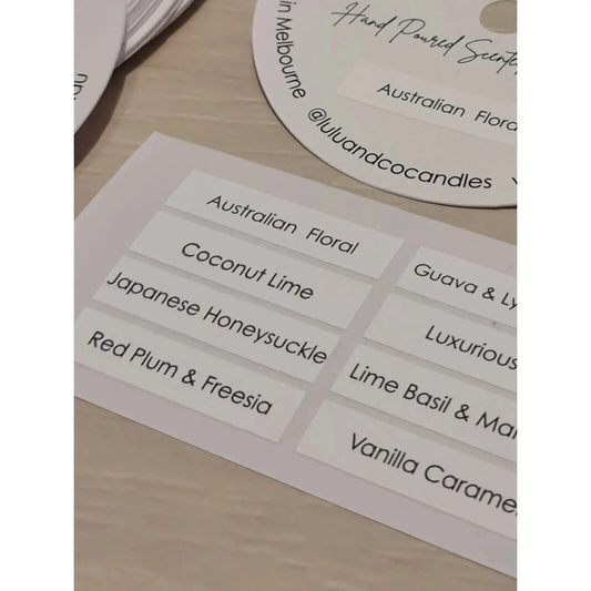Candle Fragrance Sticker Paper Love Card