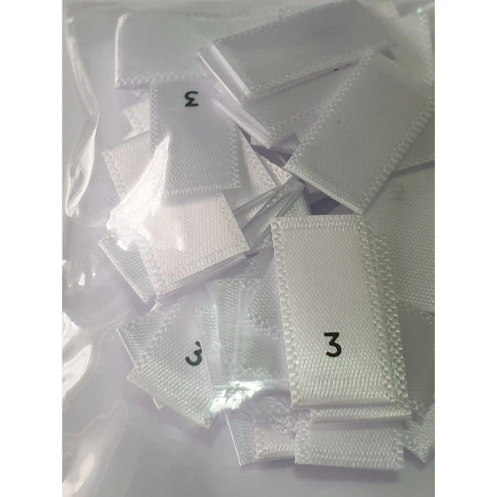 Clothing Size Tags - Woven Satin - Loop style Paper Love Card