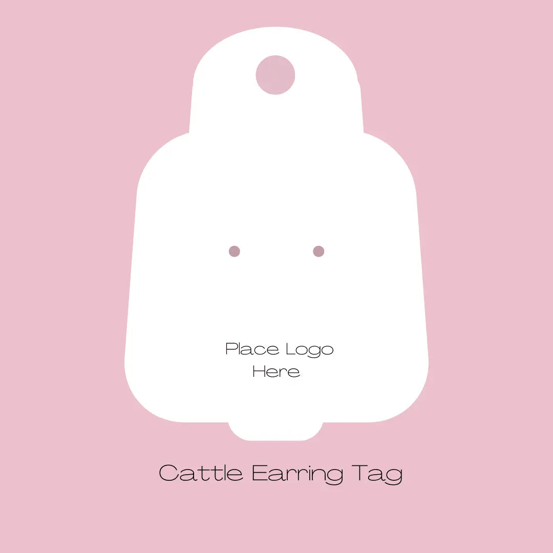 Earring Tag - Cattle Tag 7.5cm x 6cm Paper Love Cards