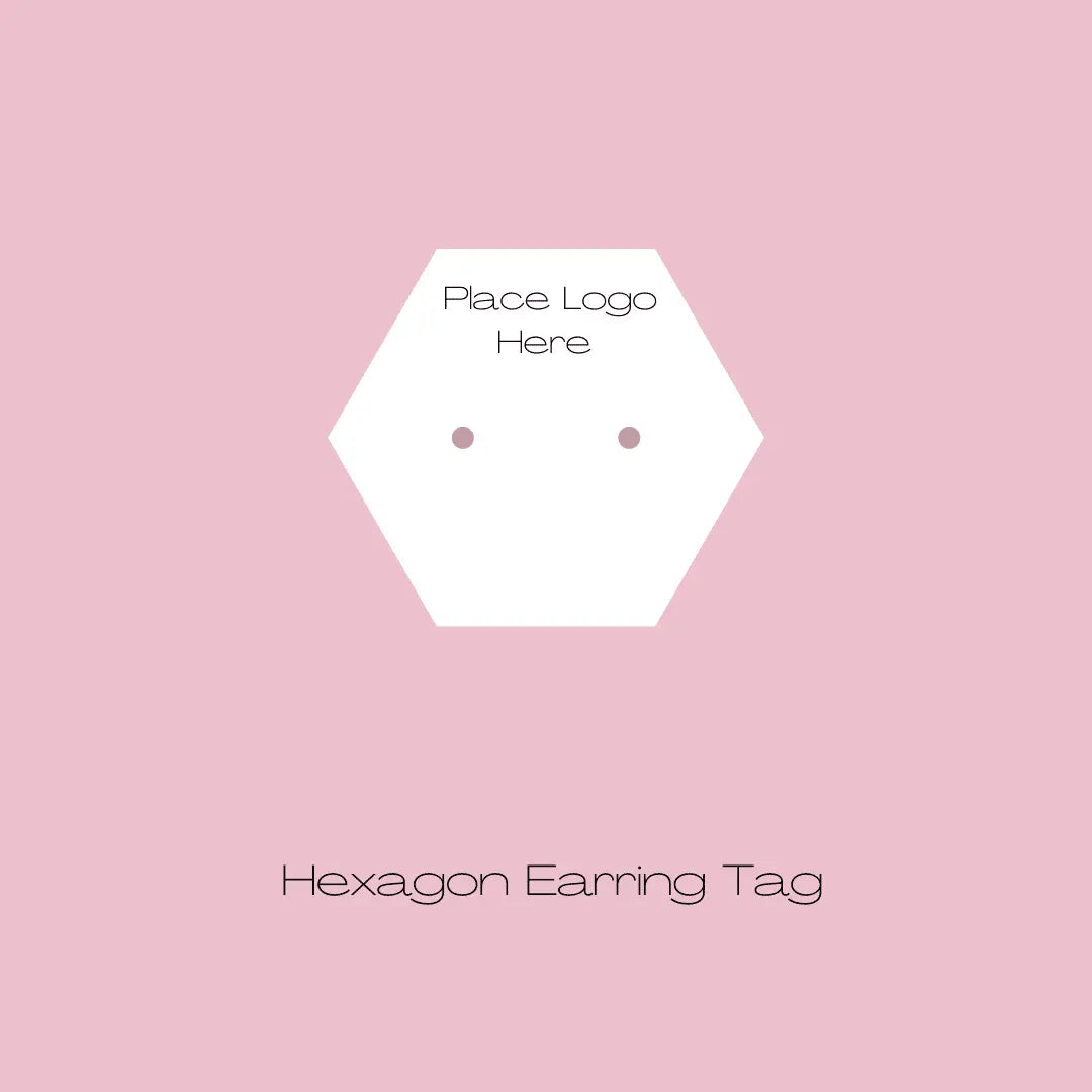 Earring Tag - Hexagonal (6 sided) Paper Love Card