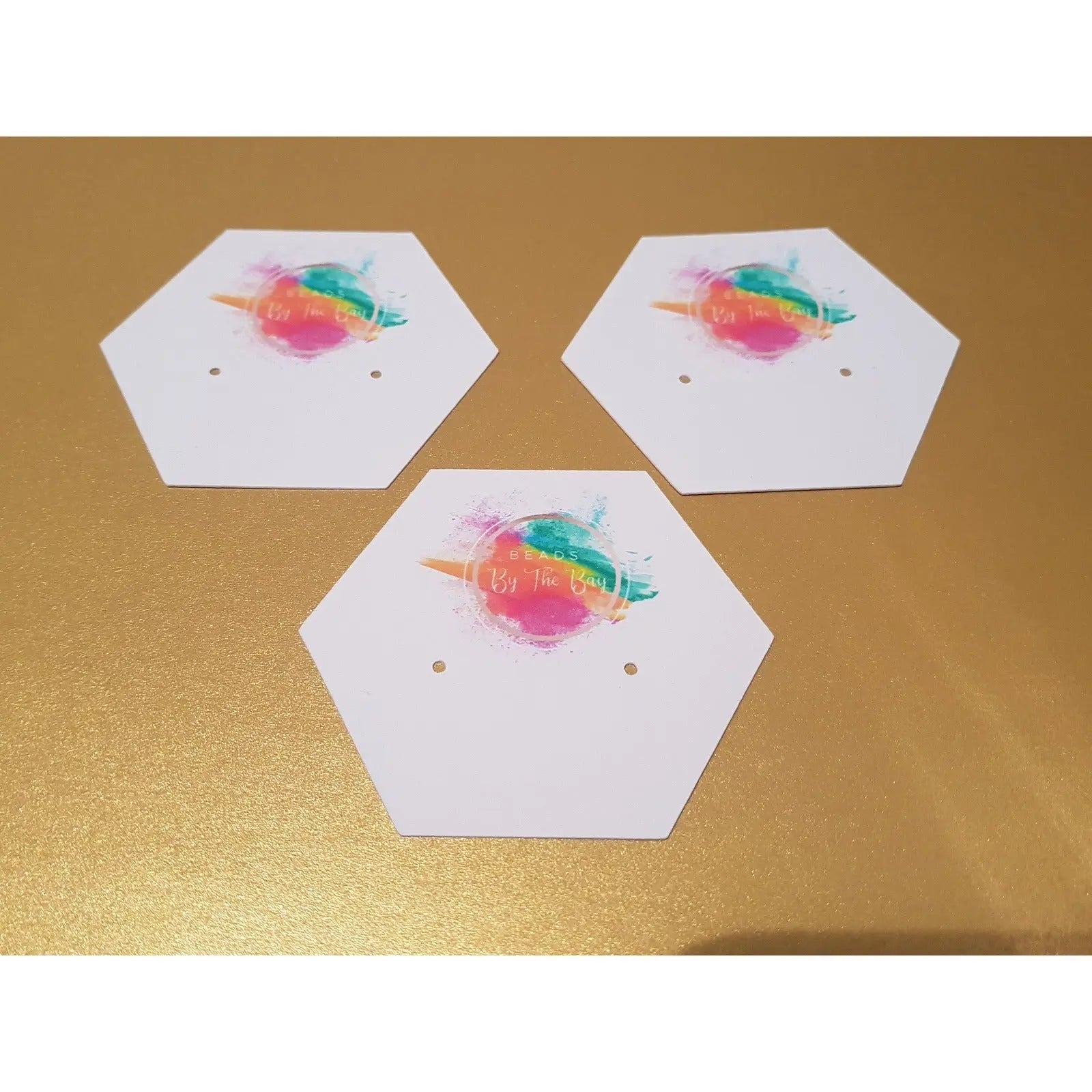 Earring Tag - Hexagonal (6 sided) Paper Love Card