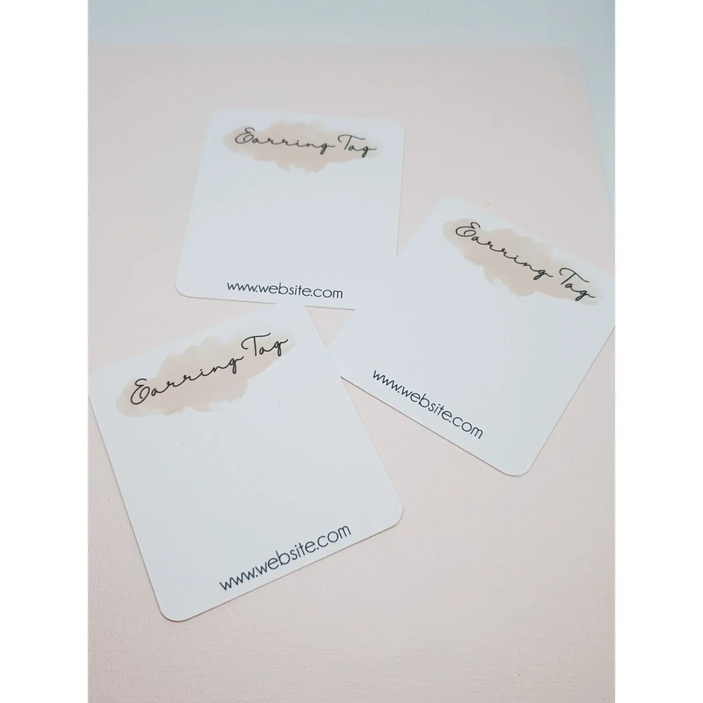 Earring Tag - Rectangle - Flat or Rounded Edge Paper Love Card