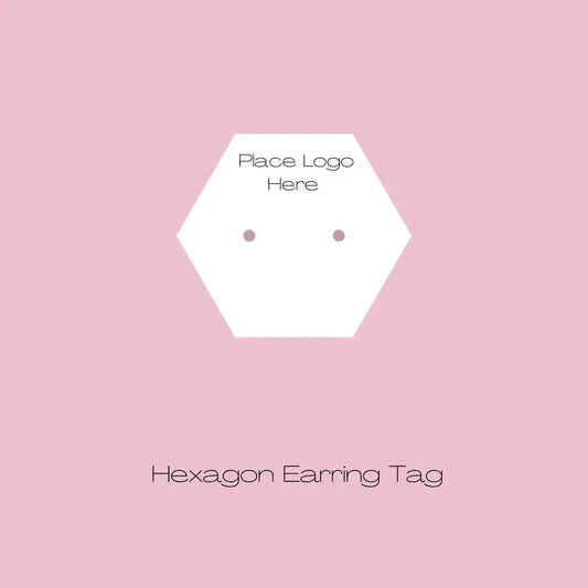 Earring Tag - Hexagonal (6 sided) Paper Love Card