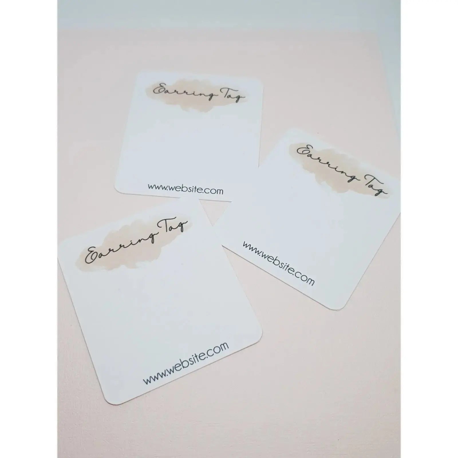 Earring Tag - Rectangle - Flat or Rounded Edge Paper Love Card