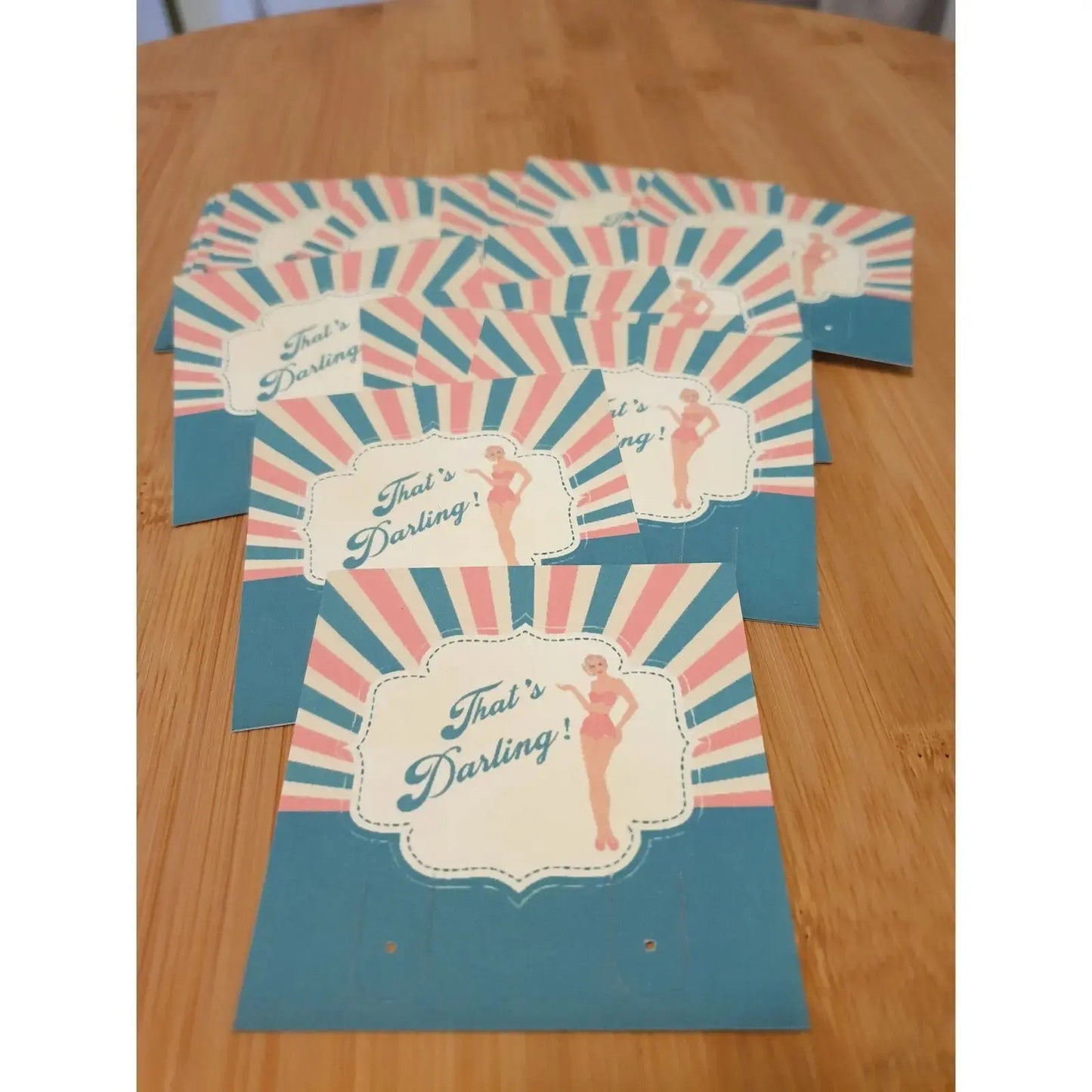 Earring Tags - U shaped Clip or Ball Earrings Paper Love Card