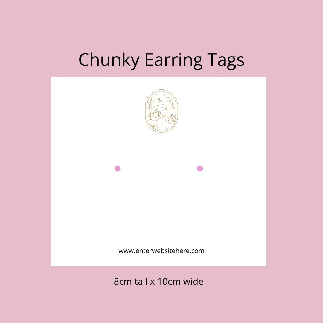 Earrings - Chunky Style 8cm x 10cm Paper Love Card