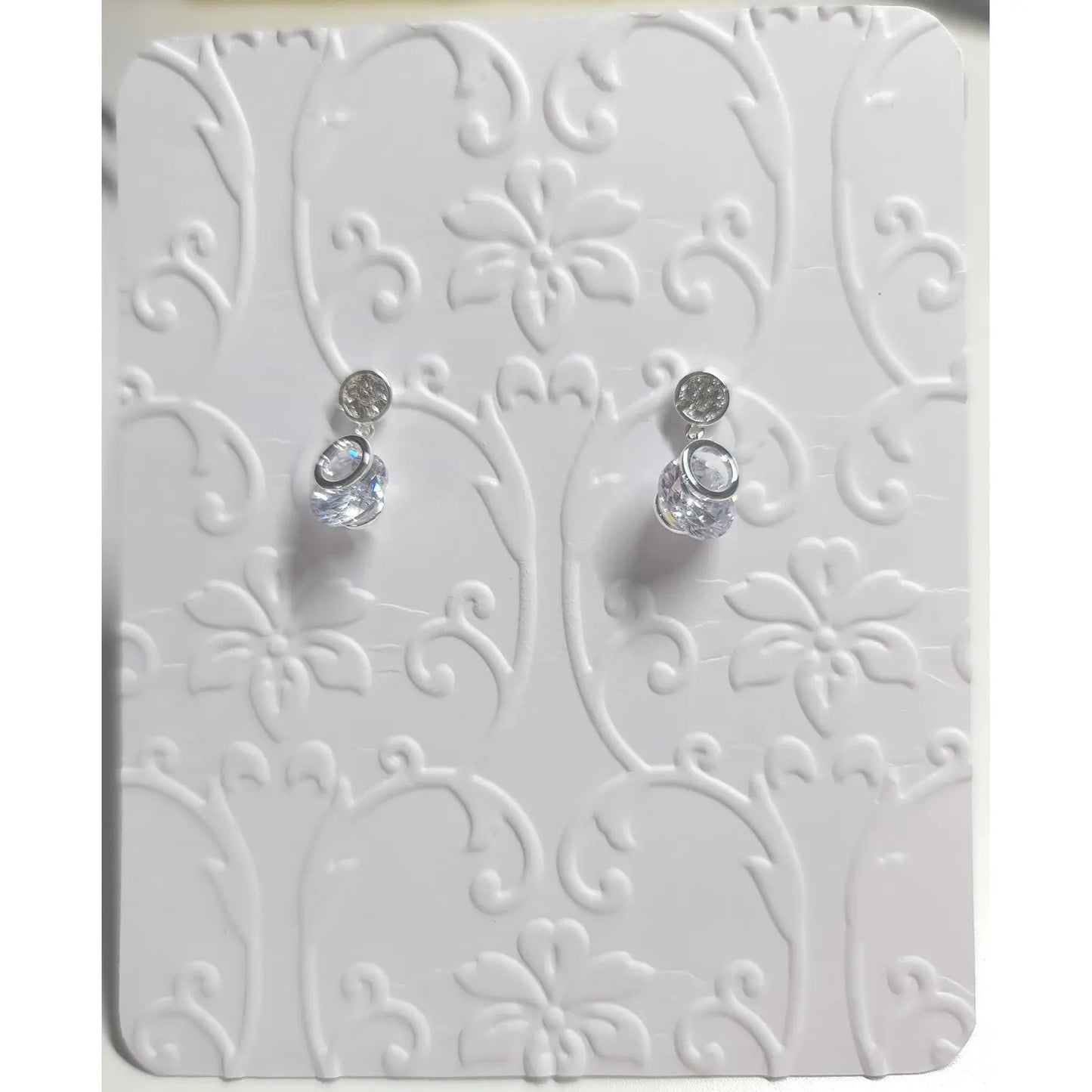 Embossed Earring Tags Paper Love Cards