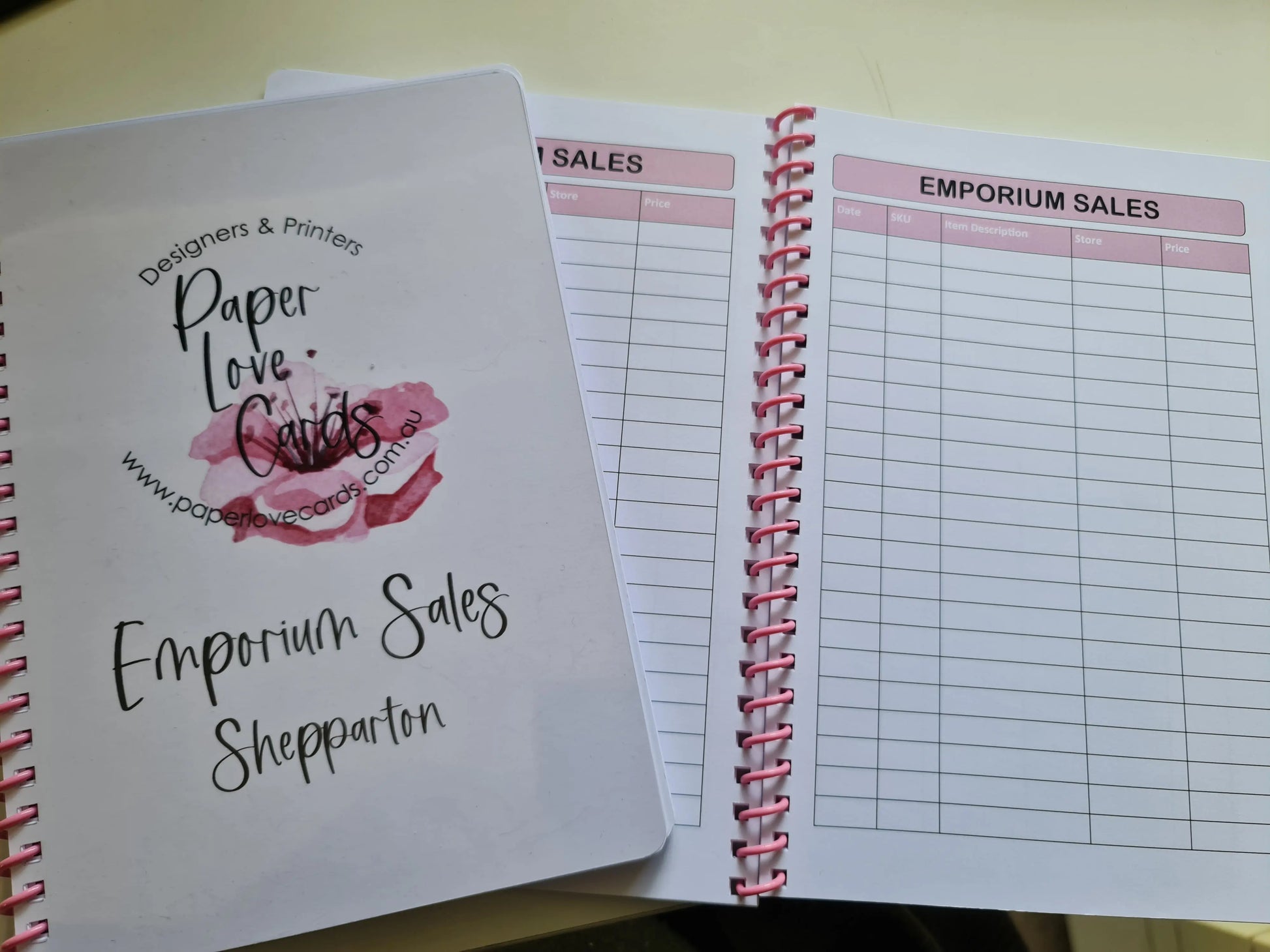 Emporium Sales Tracker Paper Love Card