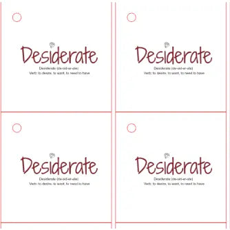 Exclusive Listing - Desiderate only Paper Love Card