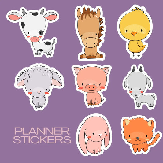 Farm Animal - Planner Stickers Paper Love Cards