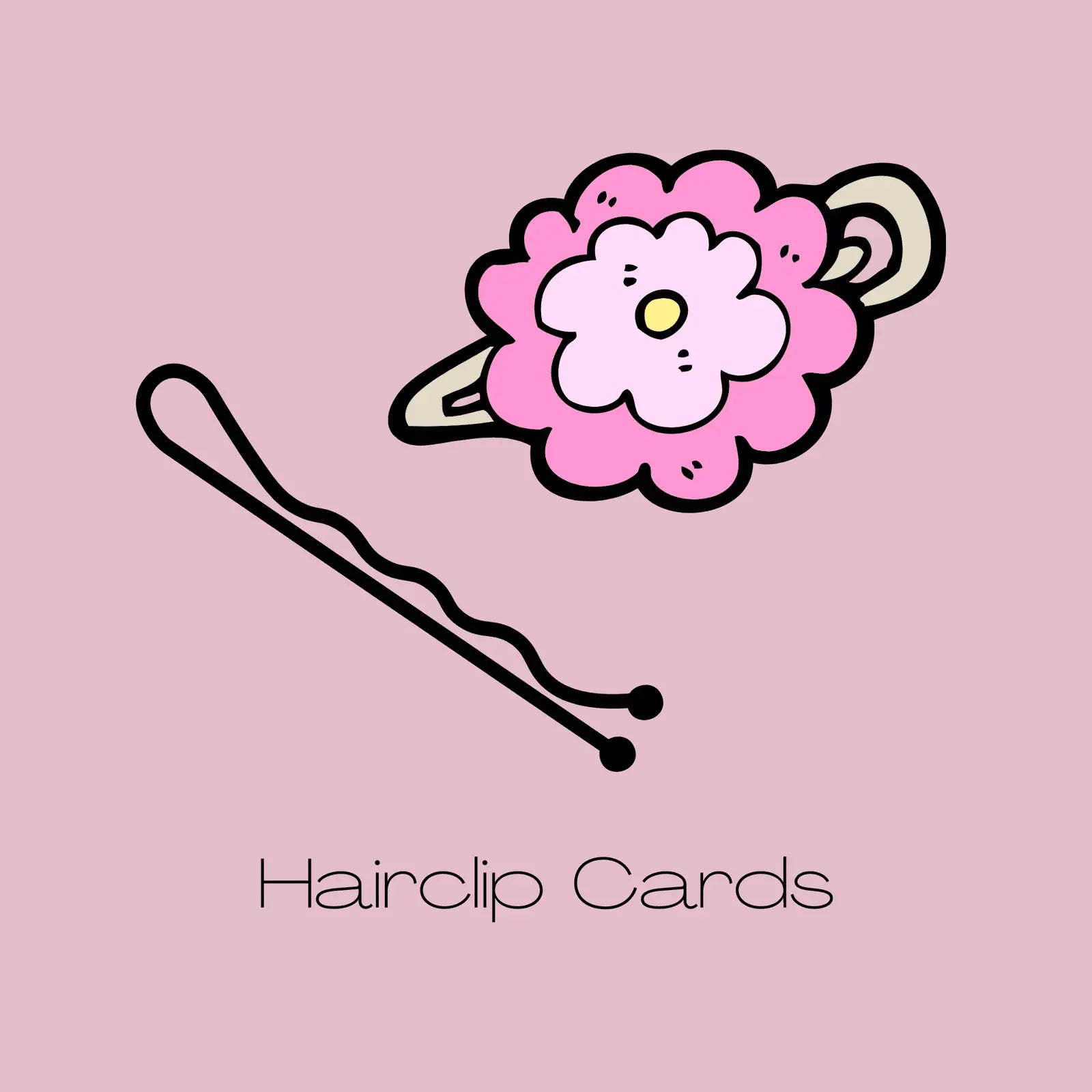 Hair Accessory Card - Hair Bows & Hair Clips Paper Love Card