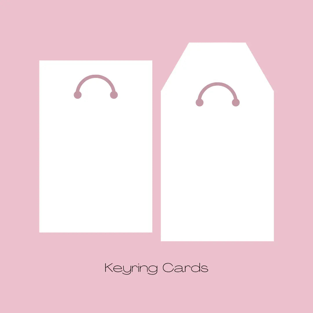 Keyring Tags - Packaging Backing Cards Paper Love Card