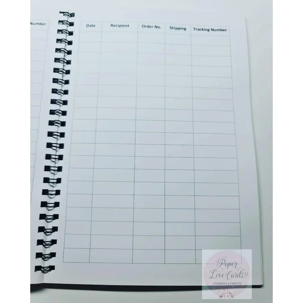 Mail/Shipping Register Book - Record all your parcels Paper Love Card