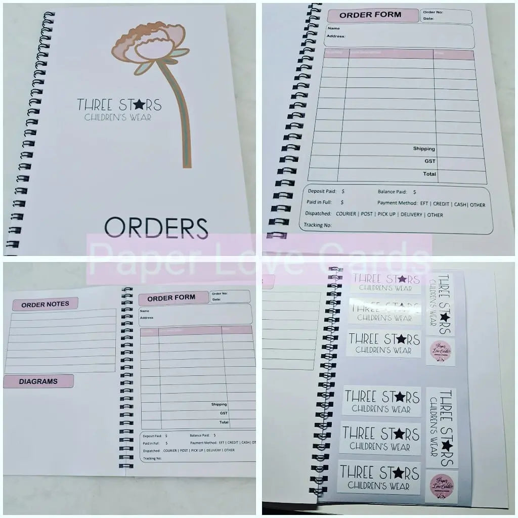 Order Book - Customised Cover Paper Love Card