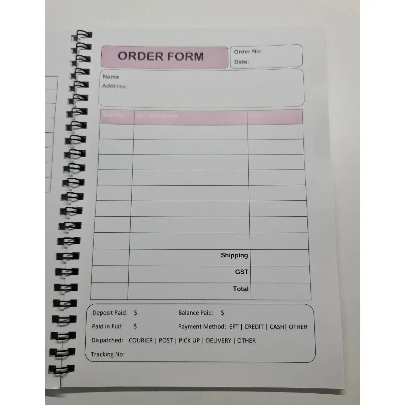 Order Book - Customised Cover Paper Love Card