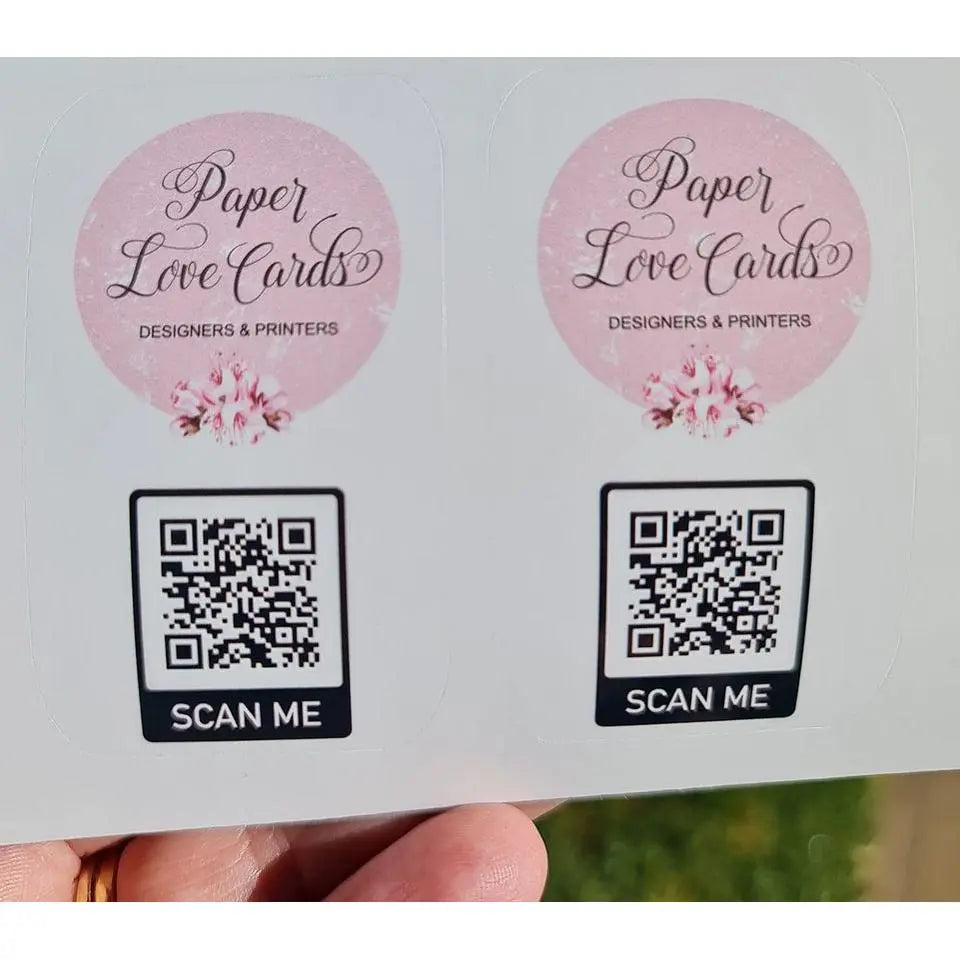 QR Code Stickers Paper Love Cards