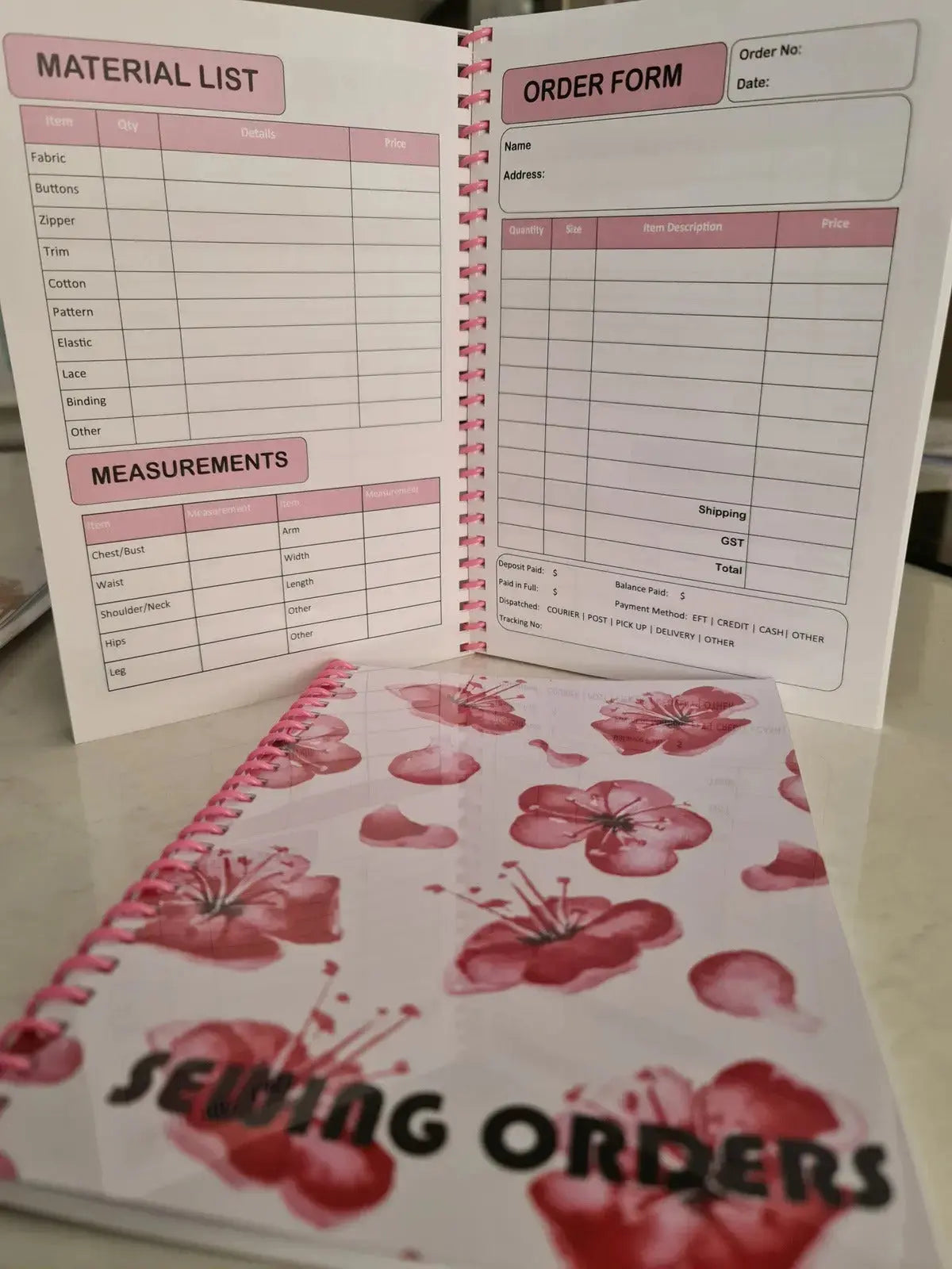 Sewing Order Book Paper Love Card