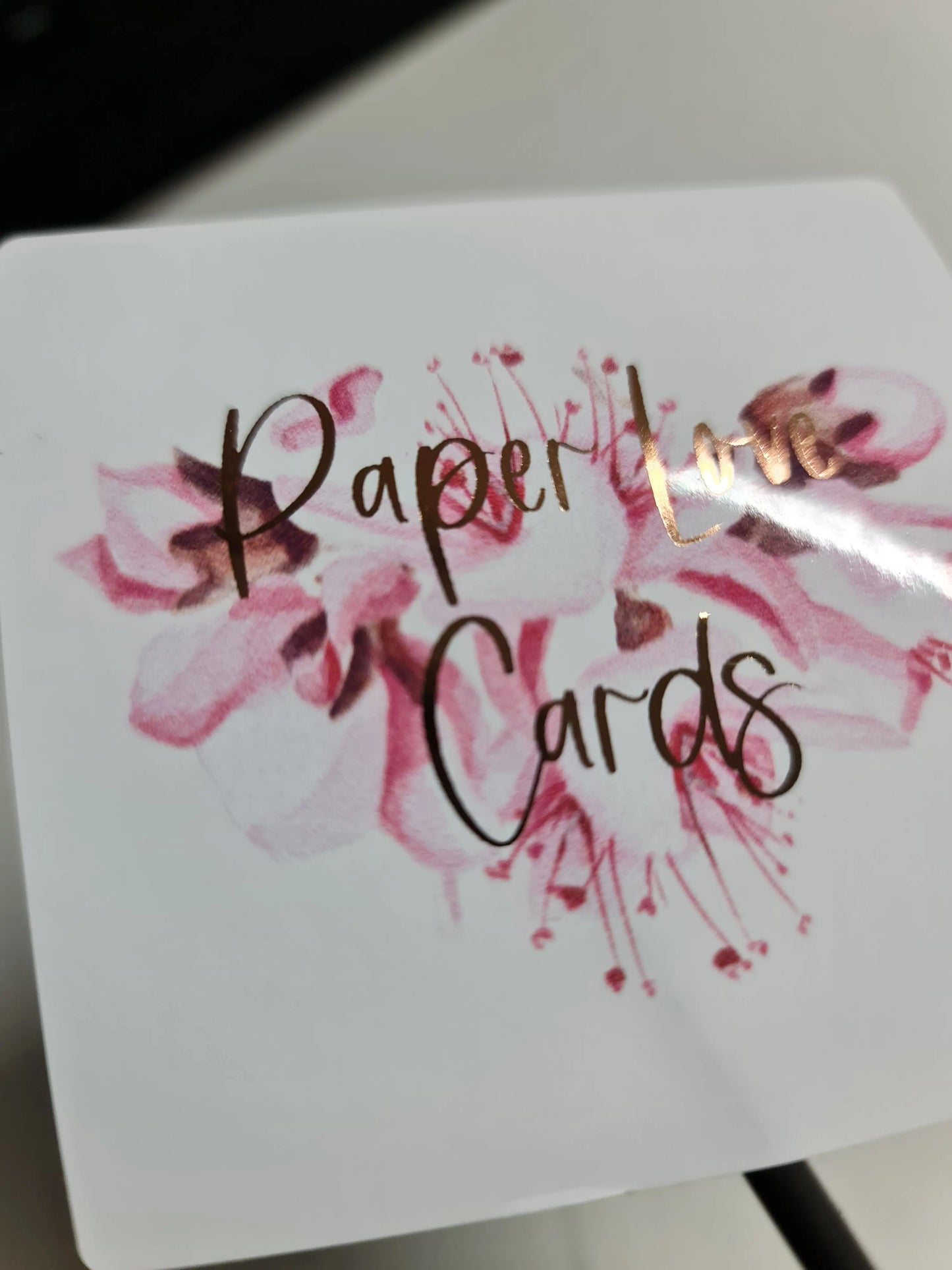 Sticker with Foil Accents Paper Love Card