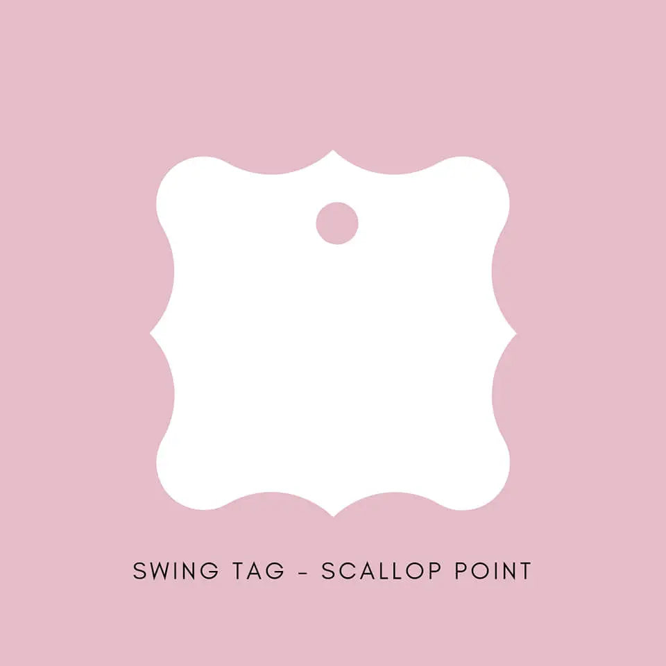 Swing Tag - Scalloped with points Paper Love Card