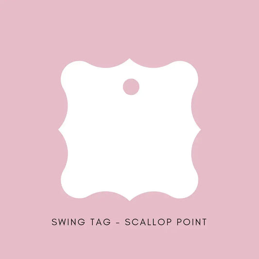 Swing Tag - Scalloped with points Paper Love Card