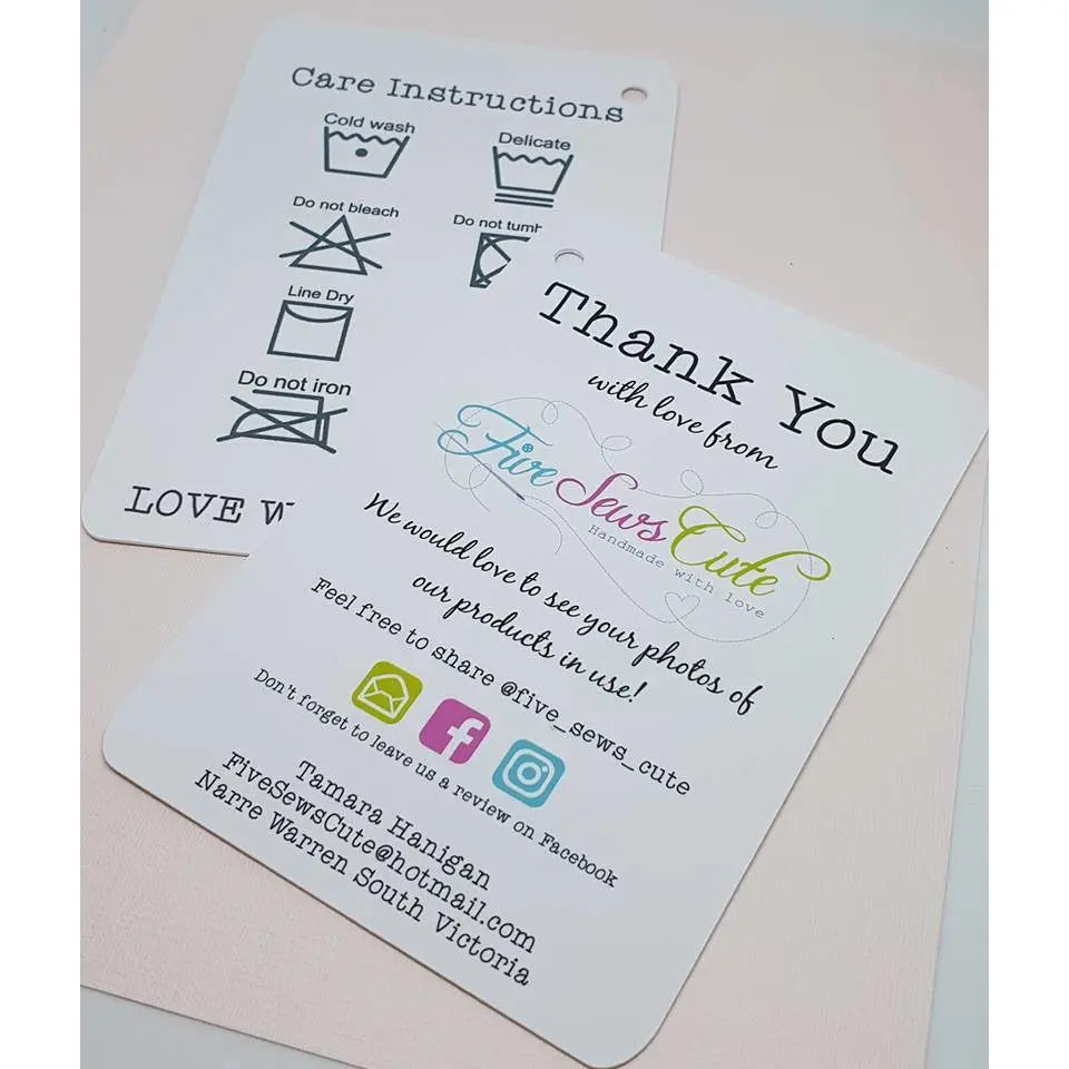 Thank You Tag - Large Paper Love Card
