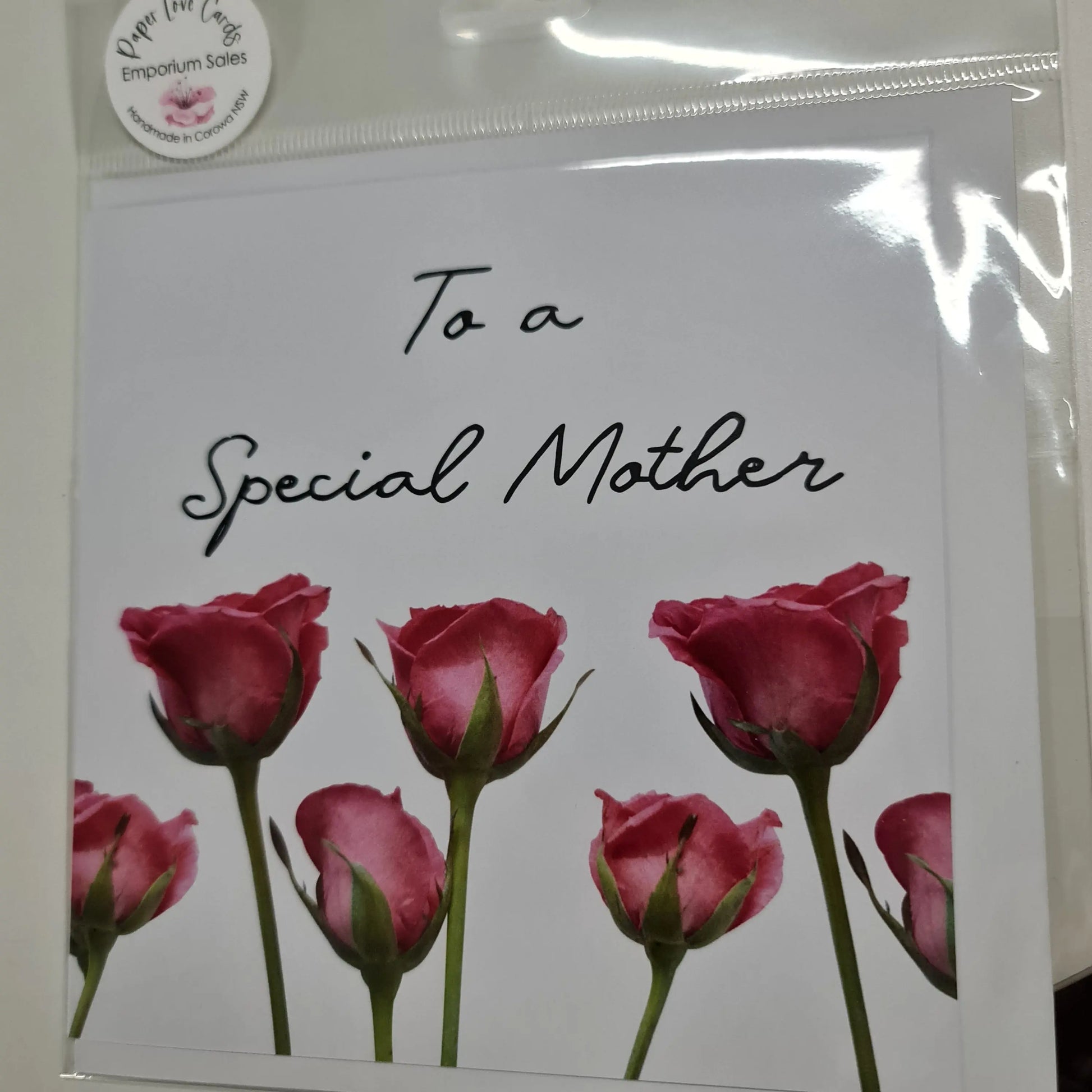 To a Special Mother - Pink Roses Paper Love Cards