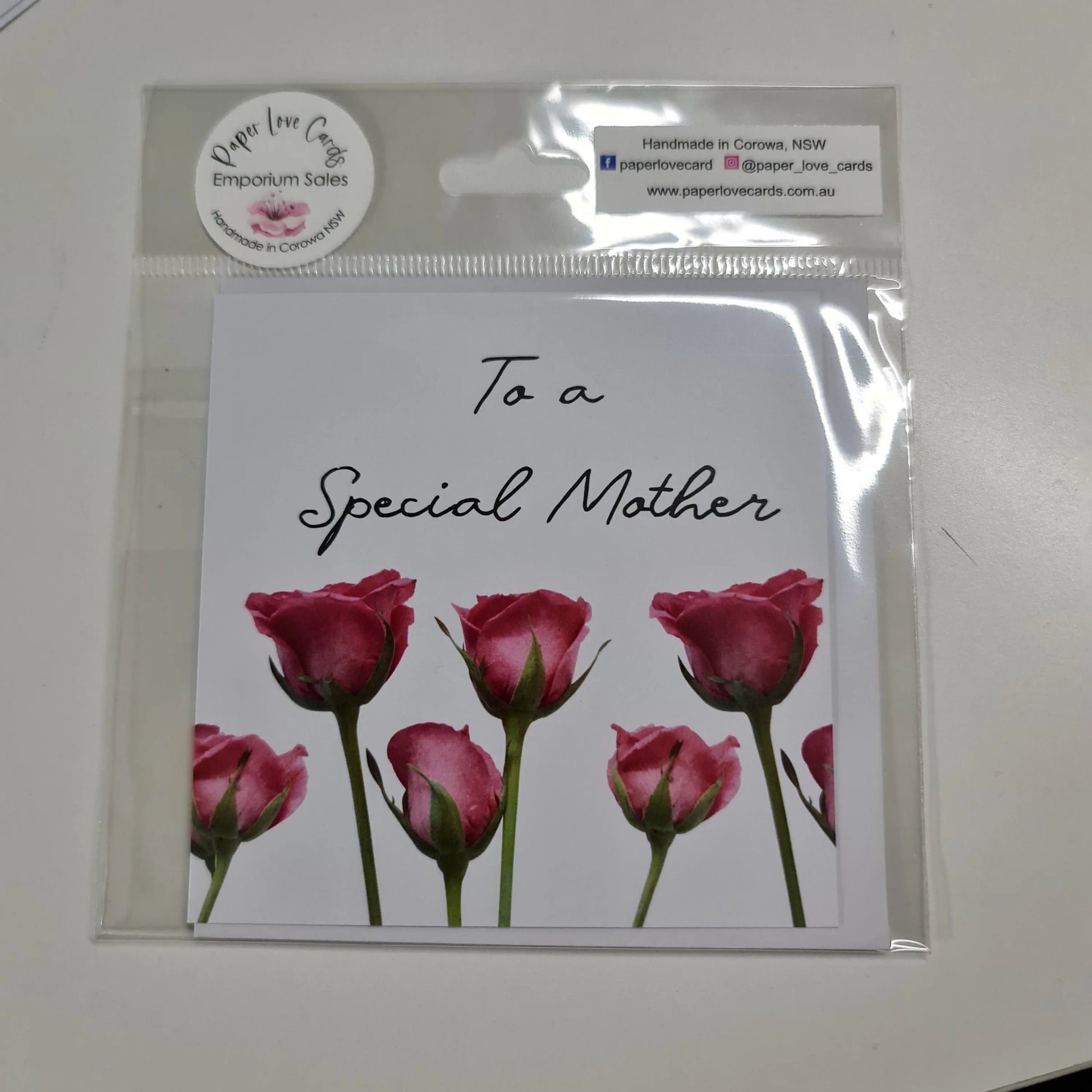 To a Special Mother - Pink Roses Paper Love Cards