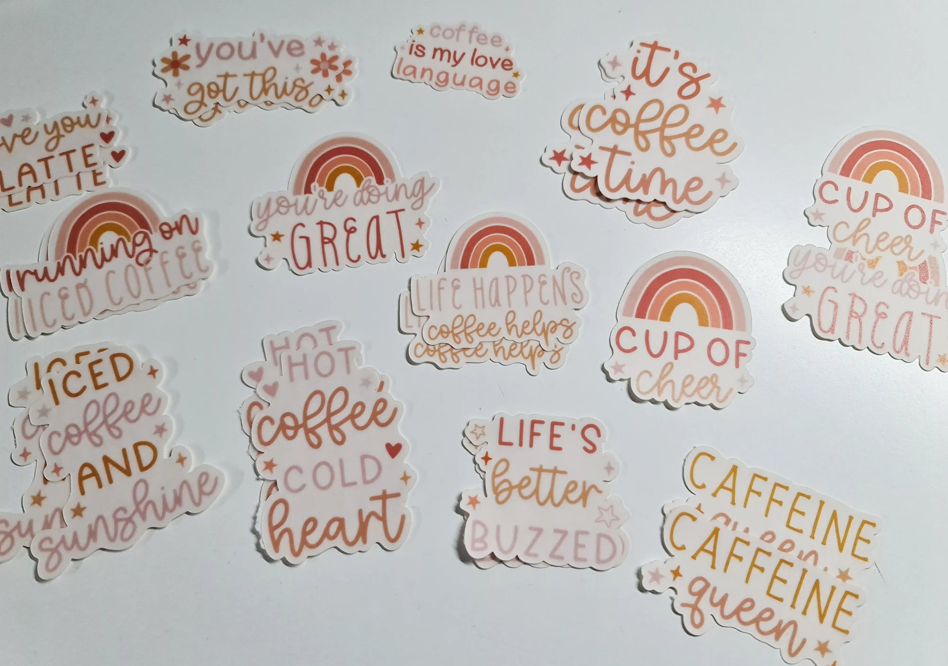 Vellum planner Stickers - Coffee Theme Paper Love Card