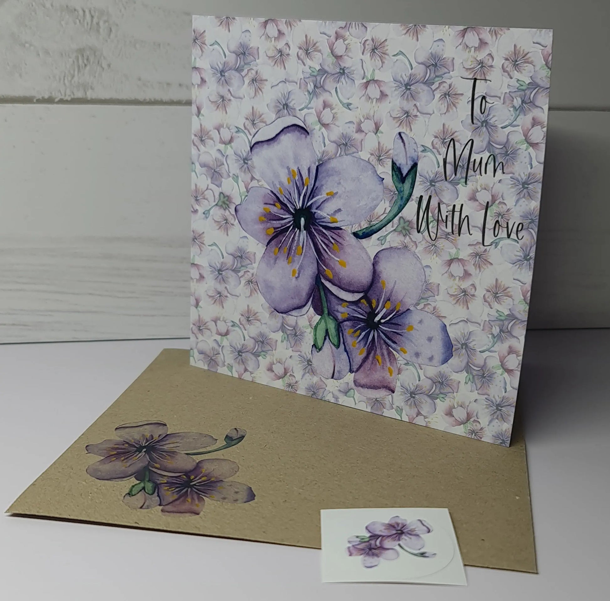 Violet Mother's Day Card Paper Love Cards